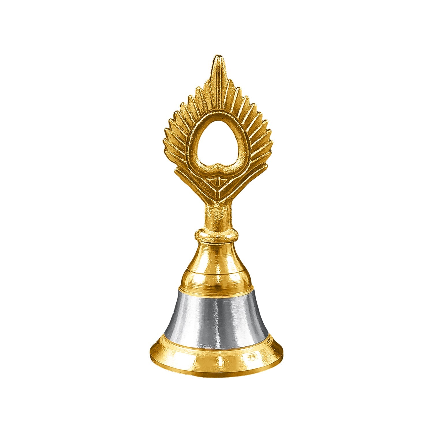 Brass and Steel Temple Ghanti (Pooja Bell) – Decorative Spiritual Accessory Brass and Steel Temple Ghanti (Pooja Bell) – Decorative Spiritual Accessory